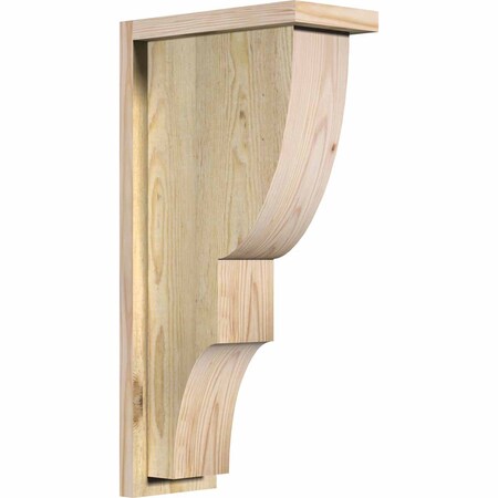 Ekena Millwork Ridgewood Rough Sawn Corbel w/Backplate, Douglas Fir, 6"W x 12"D x 24"H COR06X12X24RID01RDF